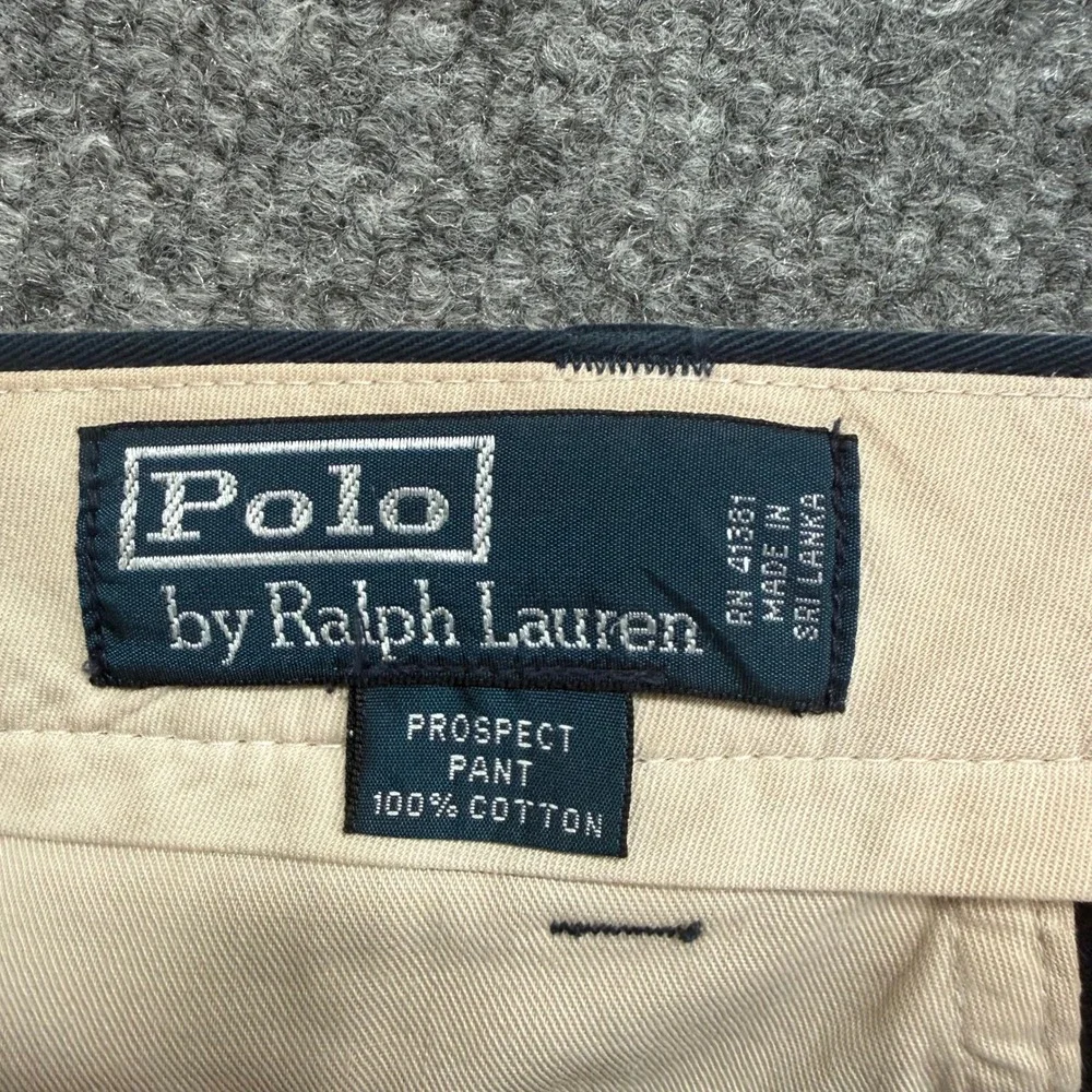 Polo Ralph Lauren Prospect Pants Mens 35x32 Navy Blue Cotton‎ Chino Straight Leg